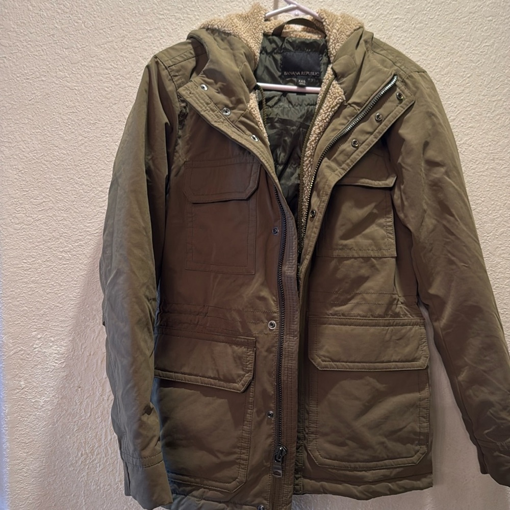 Banana Republic navy blue field jacket, water, resistant (small)